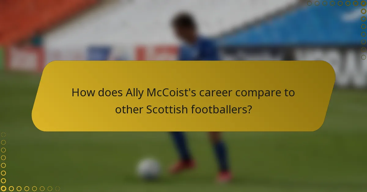How does Ally McCoist's career compare to other Scottish footballers?