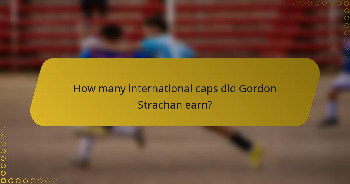 How many international caps did Gordon Strachan earn?