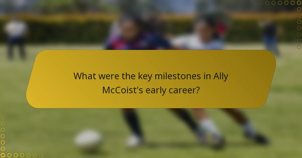 What were the key milestones in Ally McCoist's early career?